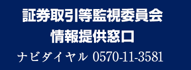 証券取引等監視委員会情報提供窓口